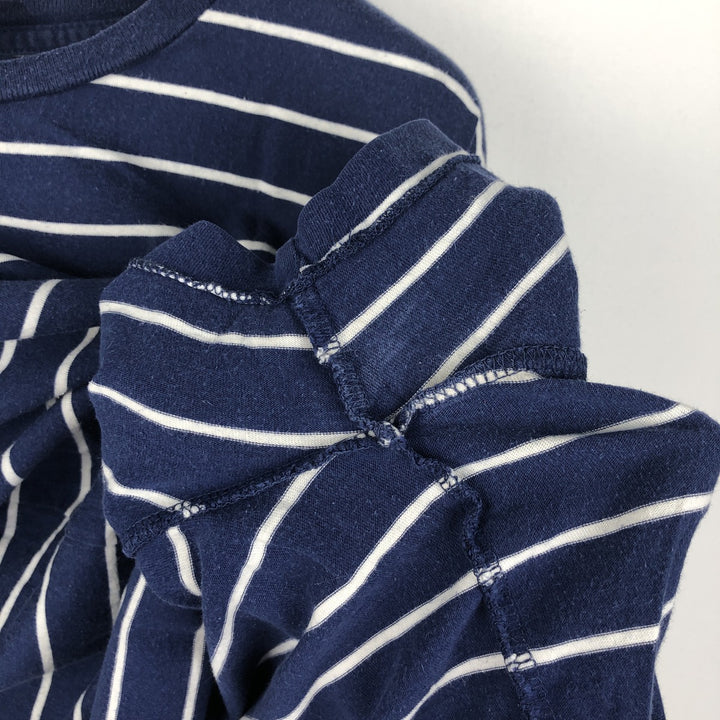Ralph Lauren POLO RALPH LAUREN CUSTOM SLIM FIT short sleeve striped T-shirt men's size L cotton navy blue type Vintage Second Hand