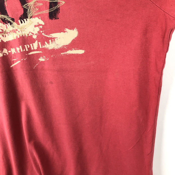 Ralph Lauren POLO JEANS COMPANY Short Sleeve Printed T-Shirt Men's XL cotton red type reddish brown Vintage Second Hand