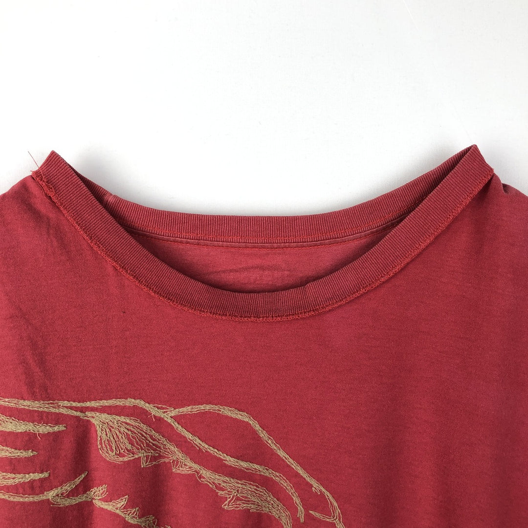 Ralph Lauren POLO JEANS COMPANY Short Sleeve Printed T-Shirt Men's XL cotton red type reddish brown Vintage Second Hand