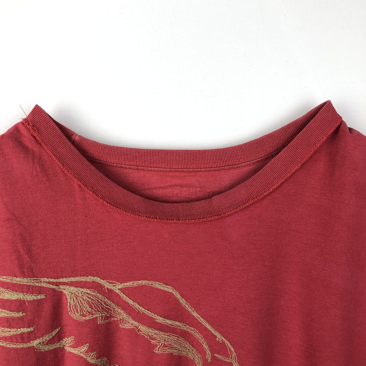 Ralph Lauren POLO JEANS COMPANY Short Sleeve Printed T-Shirt Men's XL cotton red type reddish brown Vintage Second Hand
