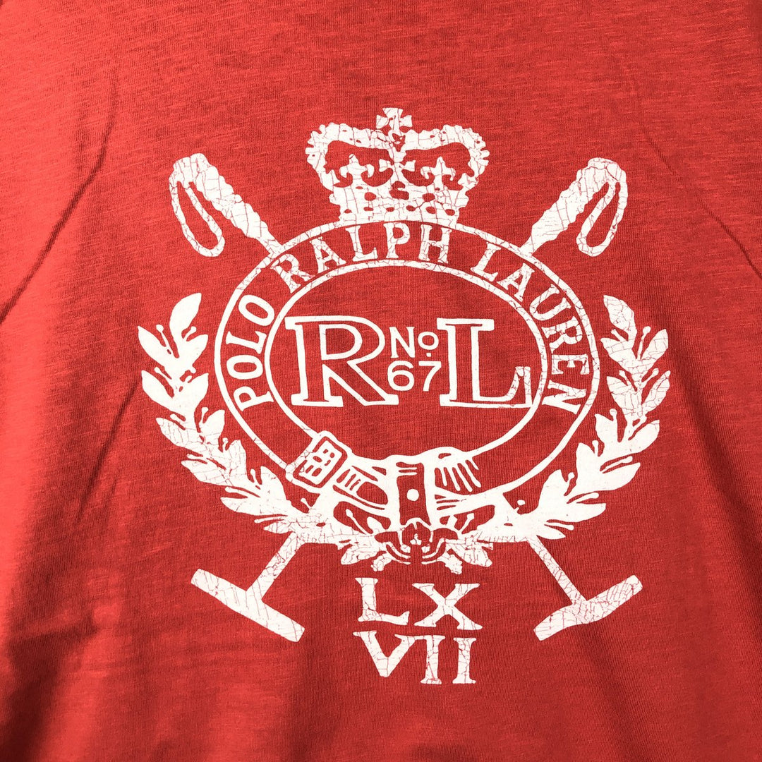 Ralph Lauren POLO RALPH LAUREN Short-Sleeve Logo T-Shirt, Men's Size XXL (approx.) cotton red type Vintage Second Hand