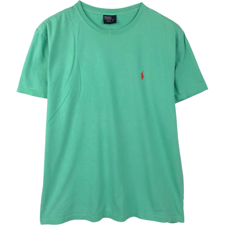 Ralph Lauren POLO by Ralph Lauren short sleeve one point logo T-shirt men's M size cotton Mint green Vintage Second Hand
