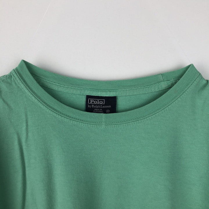 Ralph Lauren POLO by Ralph Lauren short sleeve one point logo T-shirt men's M size cotton Mint green Vintage Second Hand