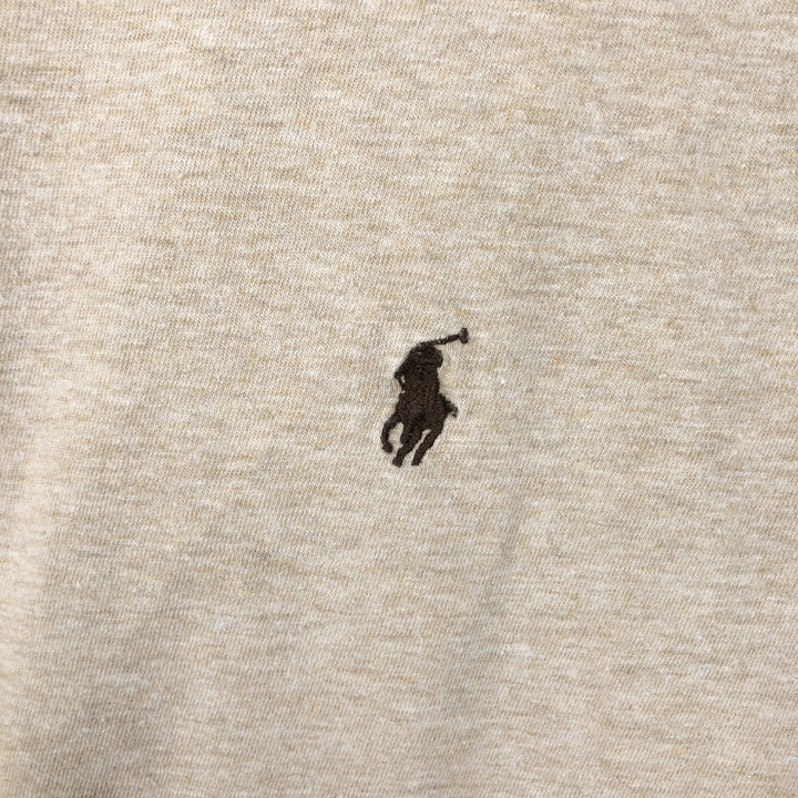 Ralph Lauren POLO by Ralph Lauren short sleeve one point logo T-shirt men's L size cotton Beige type Vintage Second Hand