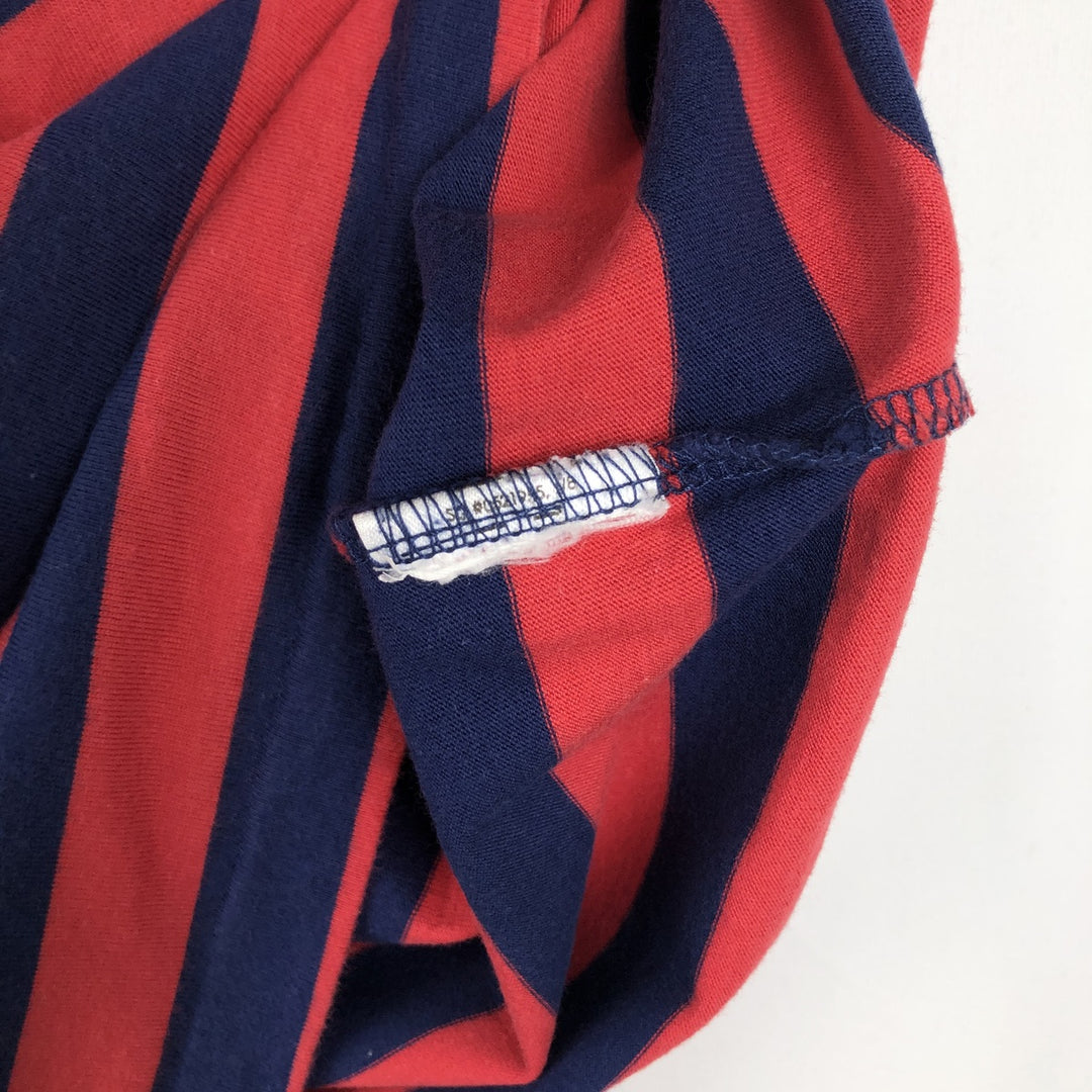 Ralph Lauren POLO RALPH LAUREN CUSTOM SLIM FIT short sleeve striped T-shirt men's size M unclear red type Vintage Second Hand