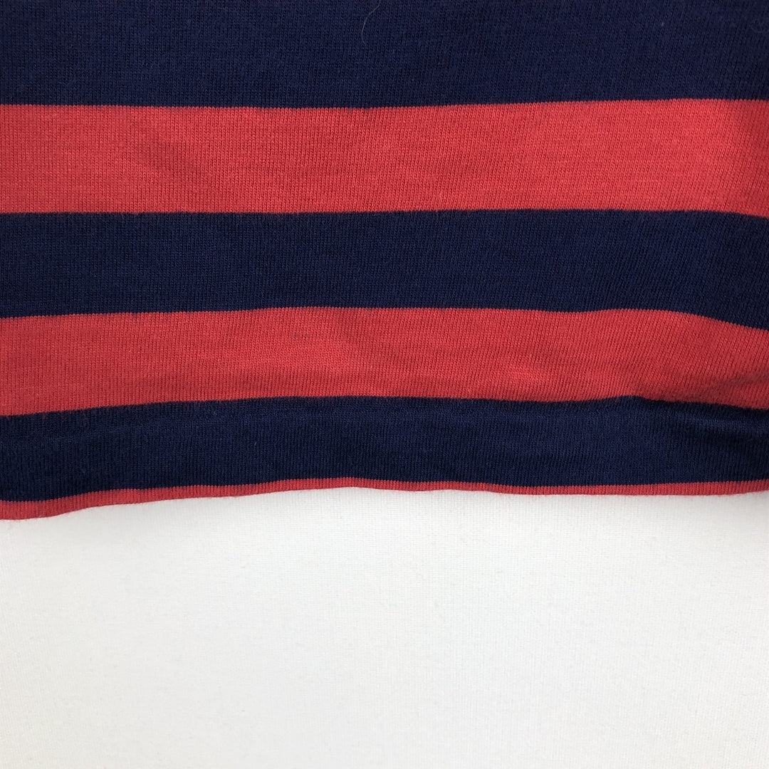 Ralph Lauren POLO RALPH LAUREN CUSTOM SLIM FIT short sleeve striped T-shirt men's size M unclear red type Vintage Second Hand
