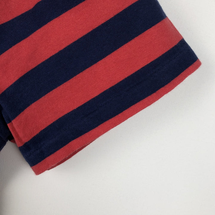 Ralph Lauren POLO RALPH LAUREN CUSTOM SLIM FIT short sleeve striped T-shirt men's size M unclear red type Vintage Second Hand