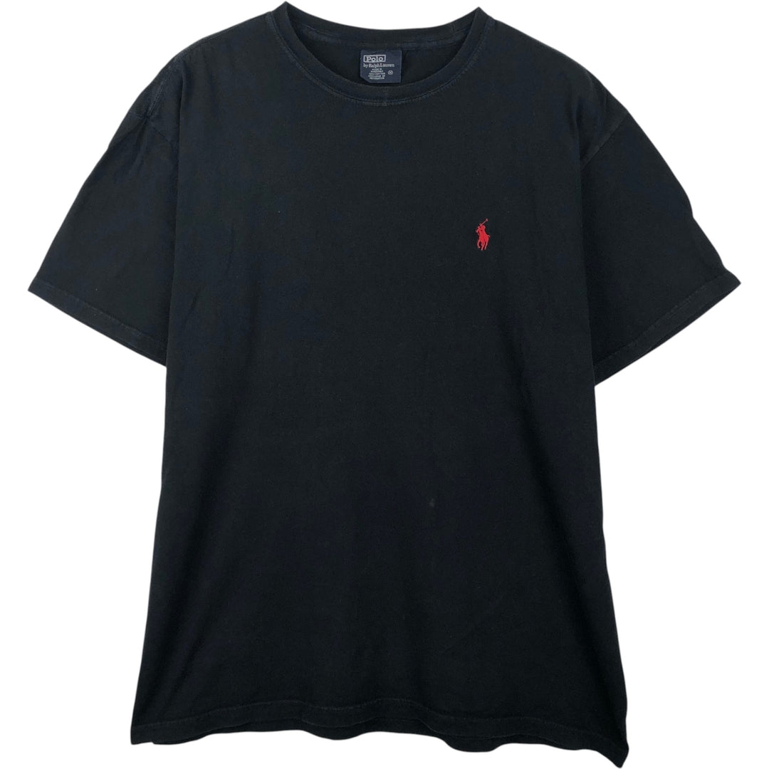Ralph Lauren POLO by Ralph Lauren Short Sleeve One Point Logo Pocket T-Shirt Men's M cotton black type Vintage Second Hand
