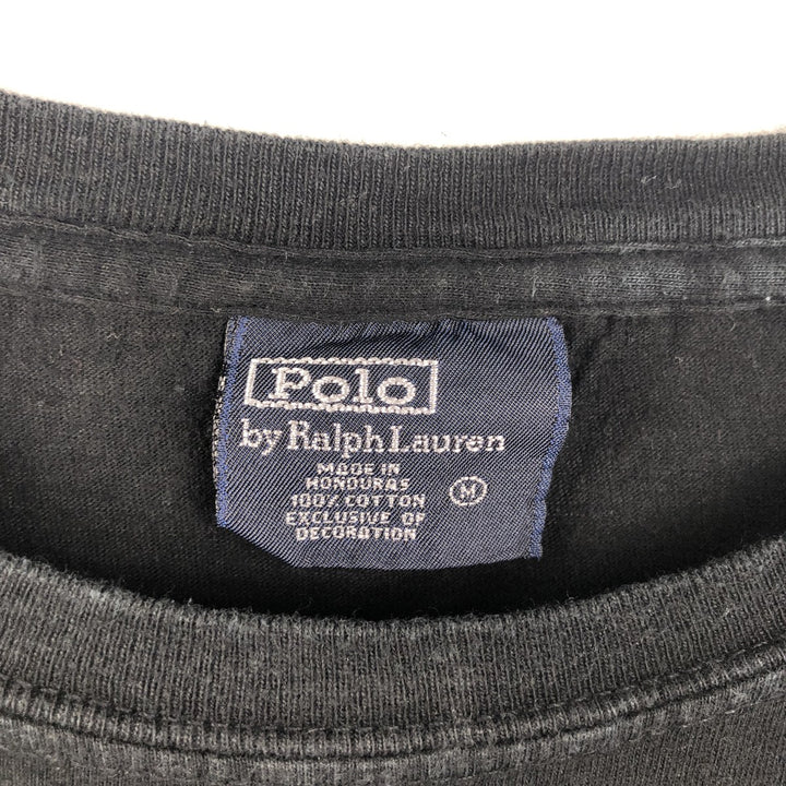Ralph Lauren POLO by Ralph Lauren Short Sleeve One Point Logo Pocket T-Shirt Men's M cotton black type Vintage Second Hand