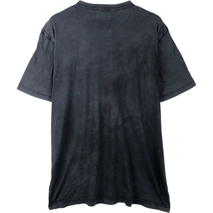 Ralph Lauren POLO RALPH LAUREN DENIM & SUPPLY Henley Neck Short Sleeve T-Shirt with One-Point Logo, Men's Size L (approx.) cotton Charcoal Vintage Second Hand