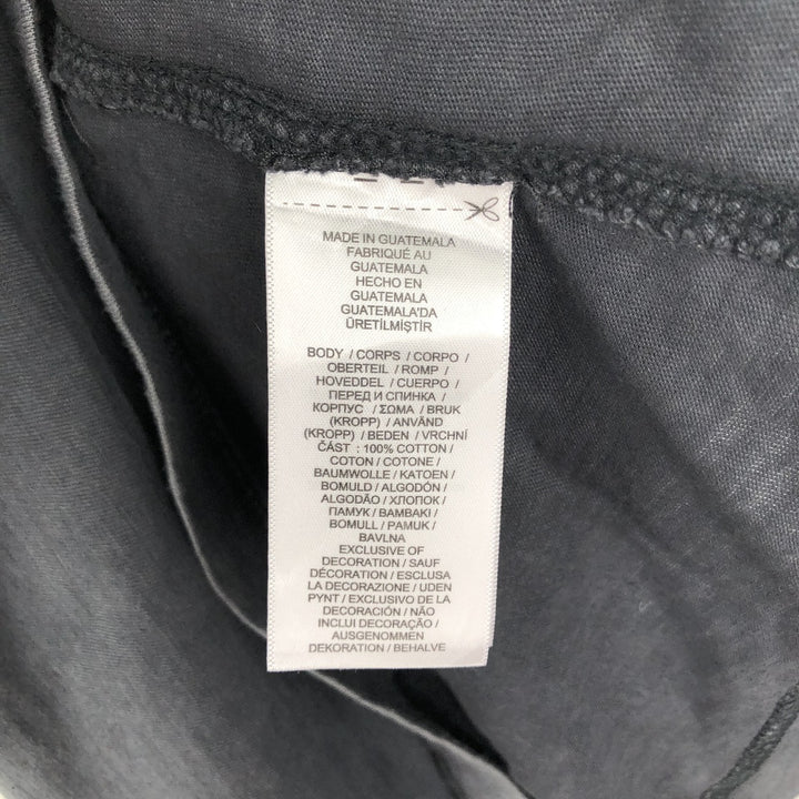 Ralph Lauren POLO RALPH LAUREN DENIM & SUPPLY Henley Neck Short Sleeve T-Shirt with One-Point Logo, Men's Size L (approx.) cotton Charcoal Vintage Second Hand