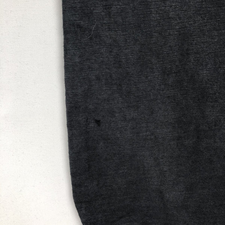 Ralph Lauren POLO RALPH LAUREN DENIM & SUPPLY Henley Neck Short Sleeve T-Shirt with One-Point Logo, Men's Size L (approx.) cotton Charcoal Vintage Second Hand