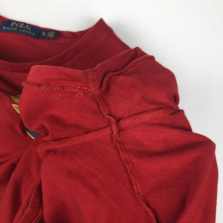 Ralph Lauren POLO RALPH LAUREN Short-Sleeve Logo T-Shirt, Men's Size XL (approx.) cotton red type Vintage Second Hand