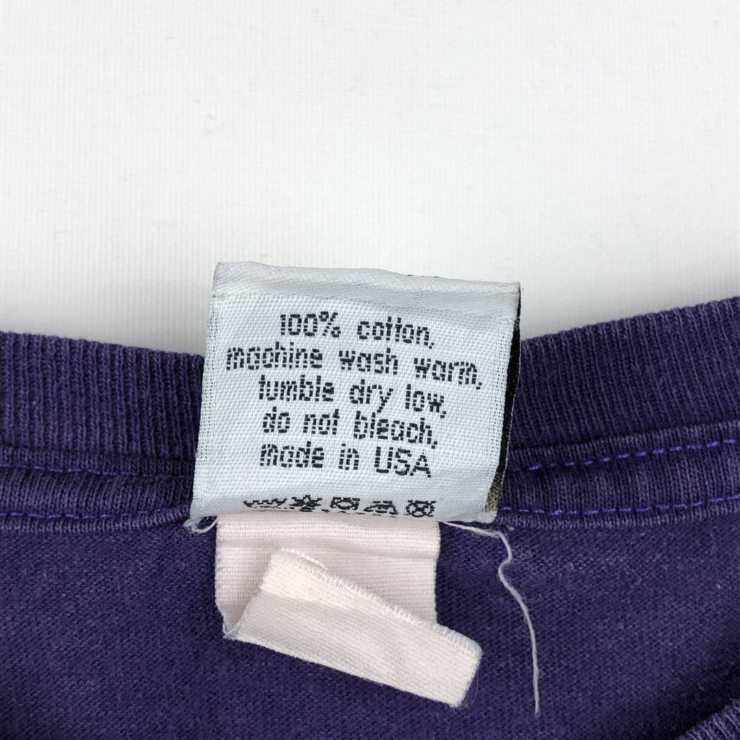 Calvin Klein Jeans Short-Sleeve Logo T-Shirt, Made in USA, Men's Size L (approx.) cotton purple type Vintage Second Hand
