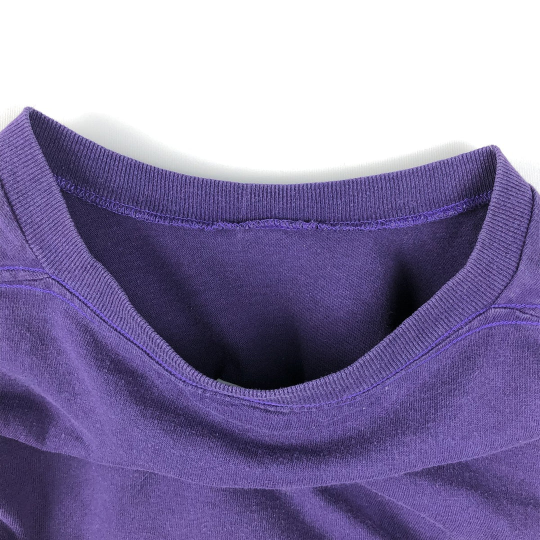 Calvin Klein Jeans Short-Sleeve Logo T-Shirt, Made in USA, Men's Size L (approx.) cotton purple type Vintage Second Hand
