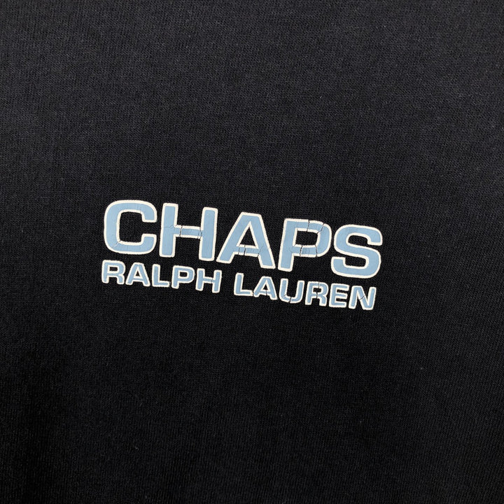 Ralph Lauren CHAPS sleeveless shirt, made in the USA, men's size L (approx.) cotton black type Vintage Second Hand