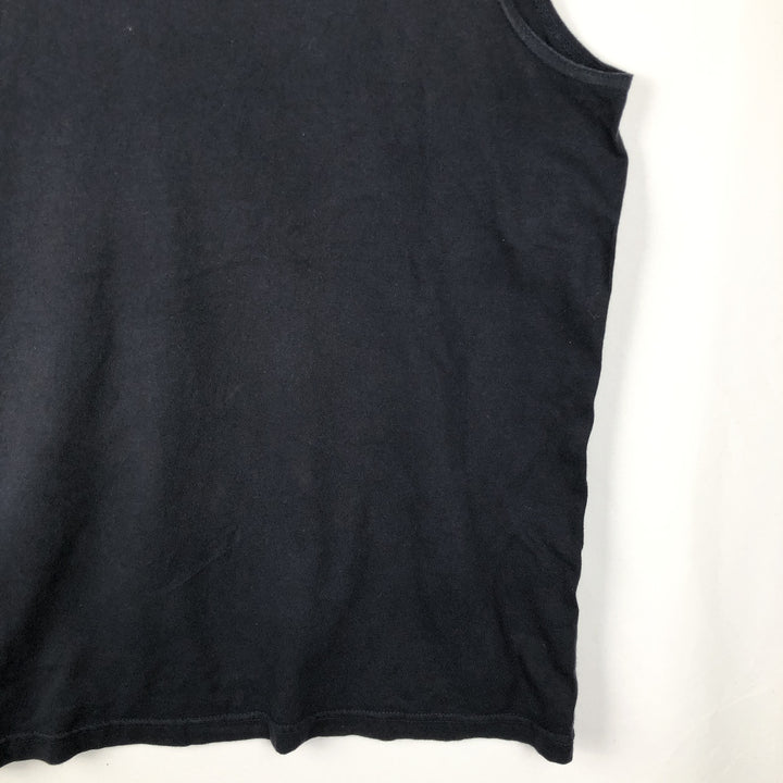 Ralph Lauren CHAPS sleeveless shirt, made in the USA, men's size L (approx.) cotton black type Vintage Second Hand