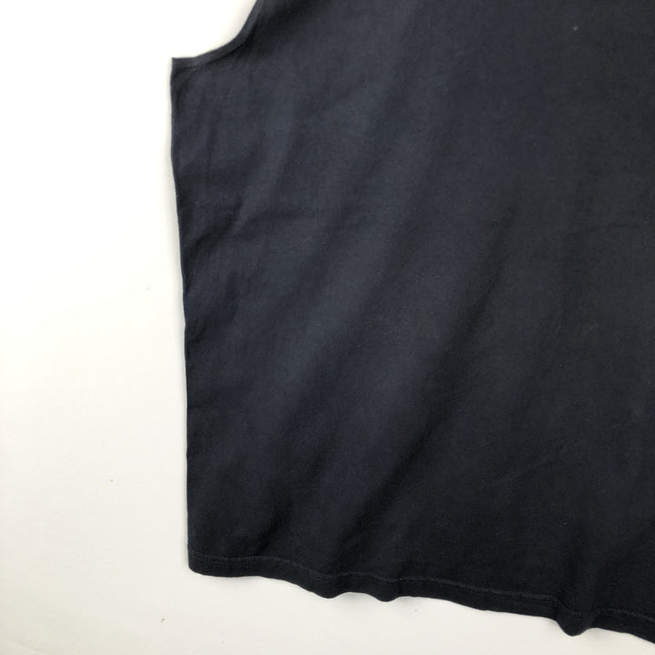 Ralph Lauren CHAPS sleeveless shirt, made in the USA, men's size L (approx.) cotton black type Vintage Second Hand