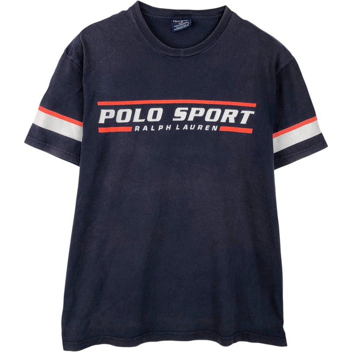Ralph Lauren POLO SPORT Short-Sleeve Logo T-Shirt, Men's Size M (approx.) cotton navy blue type Vintage Second Hand