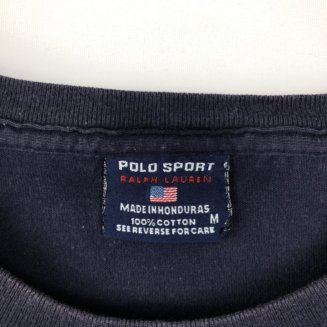 Ralph Lauren POLO SPORT Short-Sleeve Logo T-Shirt, Men's Size M (approx.) cotton navy blue type Vintage Second Hand