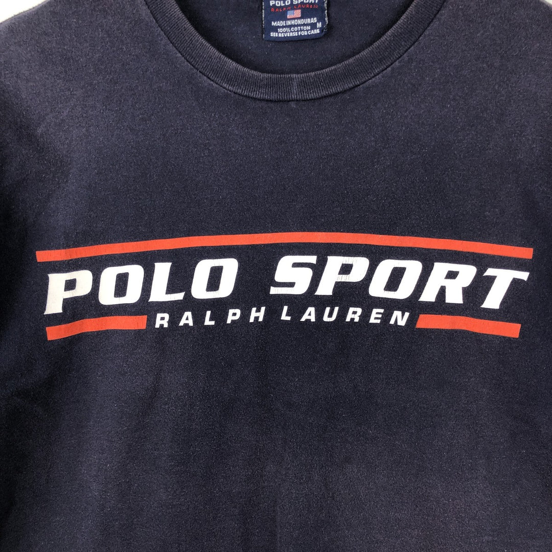 Ralph Lauren POLO SPORT Short-Sleeve Logo T-Shirt, Men's Size M (approx.) cotton navy blue type Vintage Second Hand