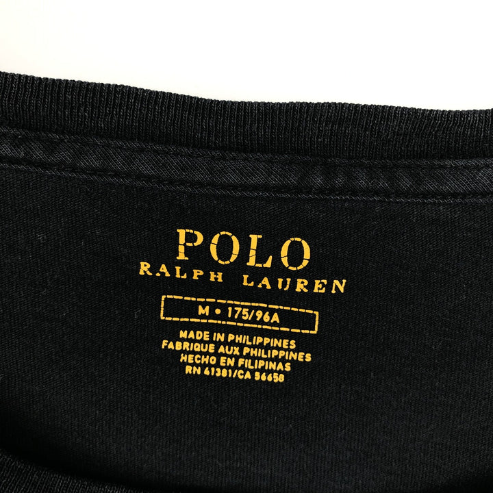 Ralph Lauren POLO RALPH LAUREN Polo Bear Short-Sleeve Printed T-Shirt, Men's Size M (approx.) unclear black type Vintage Second Hand