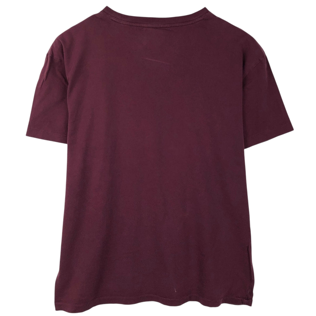 Ralph Lauren POLO by Ralph Lauren Short Sleeve One Point Logo Pocket T-Shirt Men's M cotton Red type red-purple Vintage Second Hand