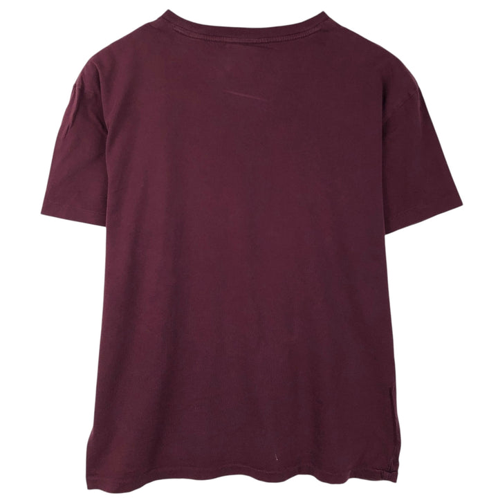 Ralph Lauren POLO by Ralph Lauren Short Sleeve One Point Logo Pocket T-Shirt Men's M cotton Red type red-purple Vintage Second Hand