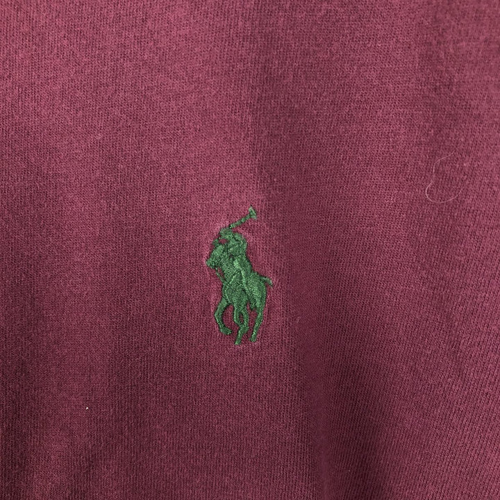 Ralph Lauren POLO by Ralph Lauren Short Sleeve One Point Logo Pocket T-Shirt Men's M cotton Red type red-purple Vintage Second Hand