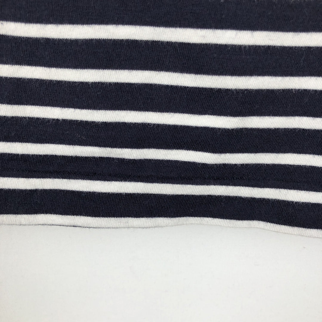 Ralph Lauren POLO SPORT Short-Sleeve Striped T-Shirt, Men's Size L (approx.) cotton navy blue type Vintage Second Hand