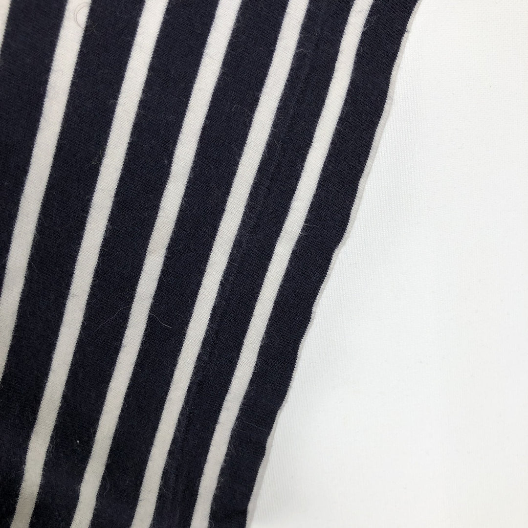 Ralph Lauren POLO SPORT Short-Sleeve Striped T-Shirt, Men's Size L (approx.) cotton navy blue type Vintage Second Hand