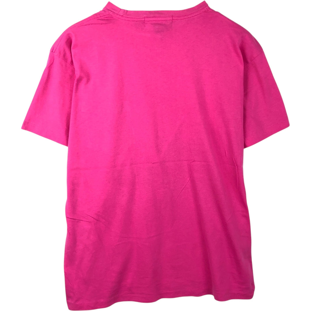 Ralph Lauren POLO SPORT Short-Sleeve T-Shirt with One-Point Logo Pocket, Men's Size L (approx.) cotton pink type Vintage Second Hand
