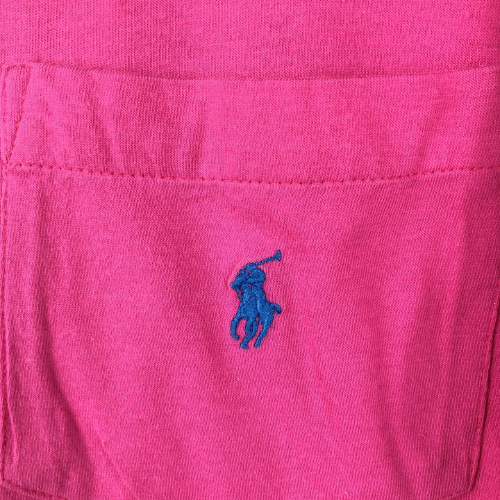 Ralph Lauren POLO SPORT Short-Sleeve T-Shirt with One-Point Logo Pocket, Men's Size L (approx.) cotton pink type Vintage Second Hand