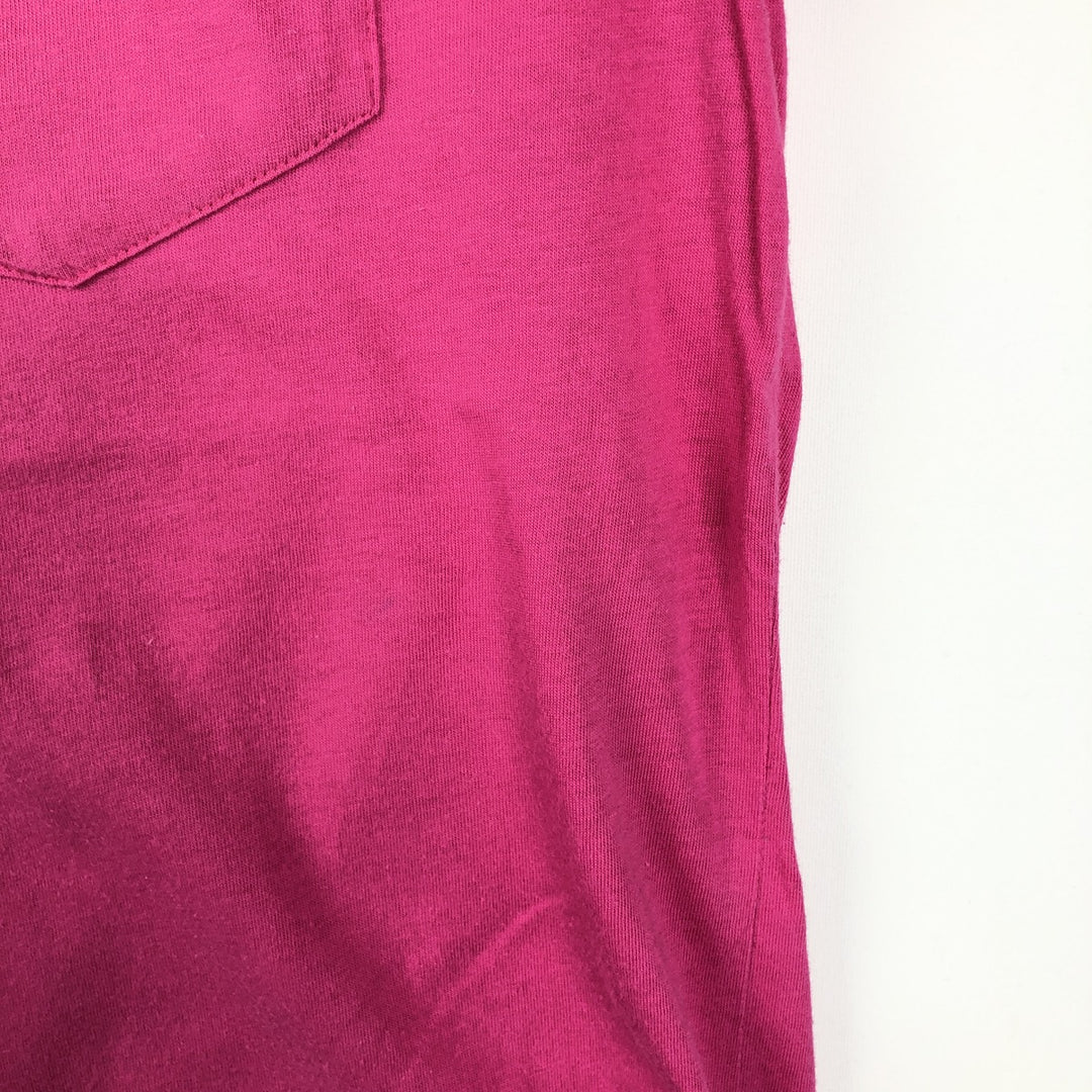 Ralph Lauren POLO SPORT Short-Sleeve T-Shirt with One-Point Logo Pocket, Men's Size L (approx.) cotton pink type Vintage Second Hand