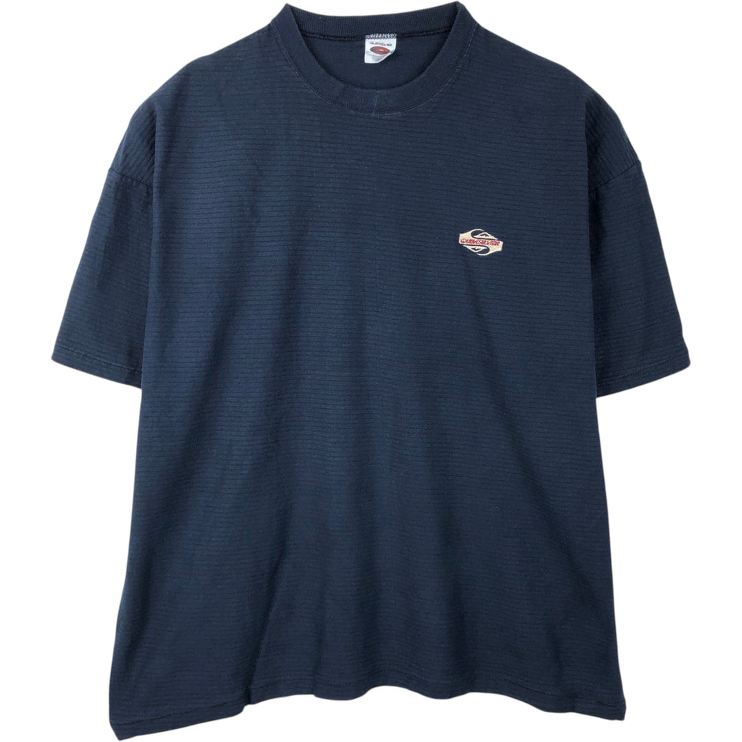 QUIKSILVER Surf Skate T-Shirt, Made in USA, Men's Size XL (approx.) cotton navy blue type Vintage Second Hand