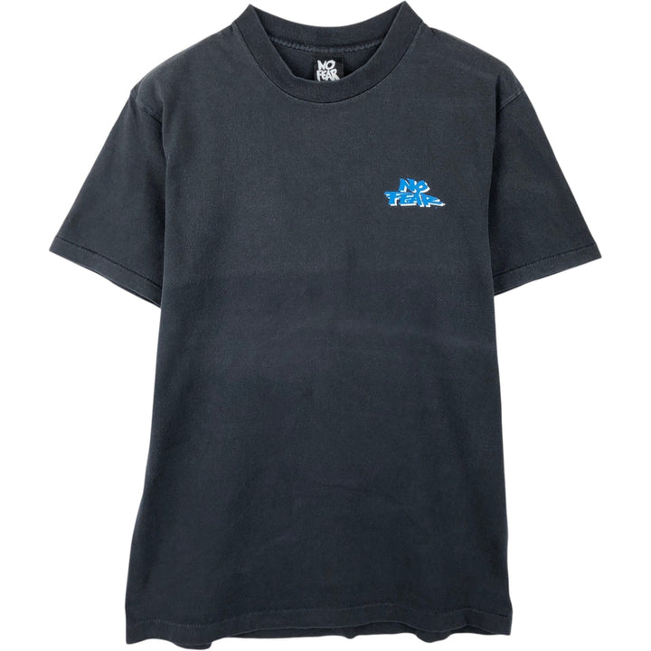 90'S NO FEAR Surf Skate T-Shirt, Made in USA, Men's Size L (approx.), Vintage cotton black type Vintage Second Hand