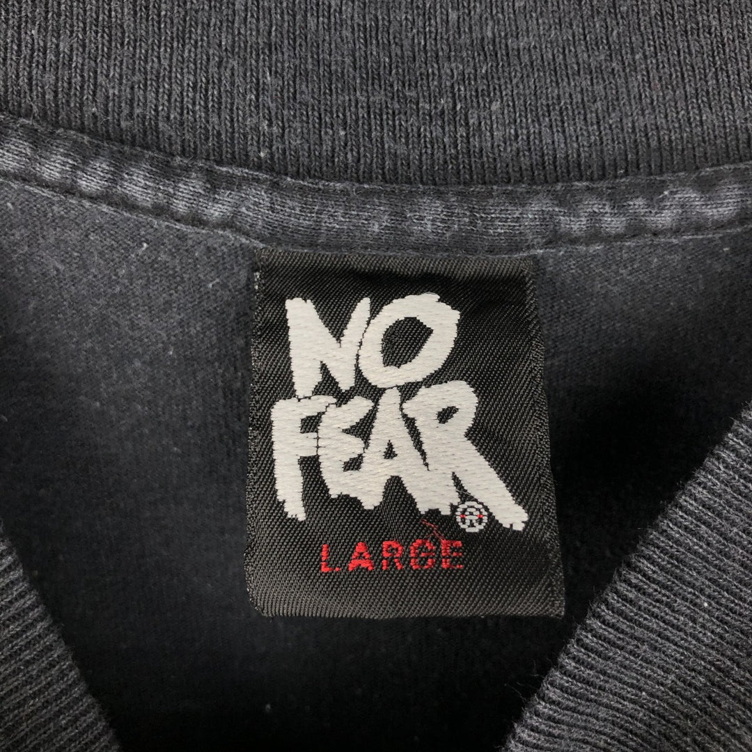90'S NO FEAR Surf Skate T-Shirt, Made in USA, Men's Size L (approx.), Vintage cotton black type Vintage Second Hand