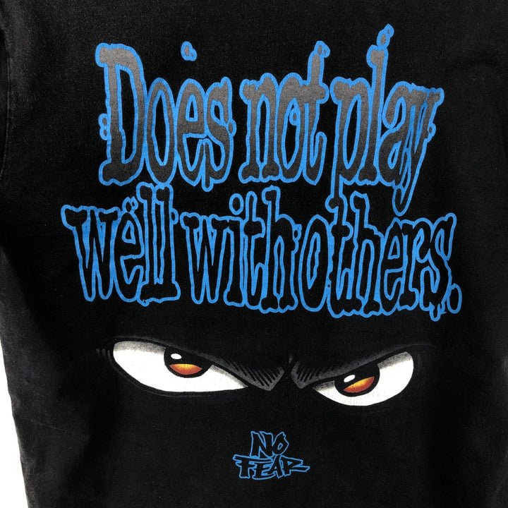 90'S NO FEAR Surf Skate T-Shirt, Made in USA, Men's Size L (approx.), Vintage cotton black type Vintage Second Hand