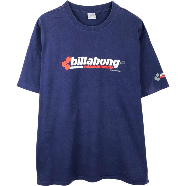 BILLABONG Surf Skate T-Shirt, Size XL (Men's XL equivalent) cotton navy blue type Vintage Second Hand