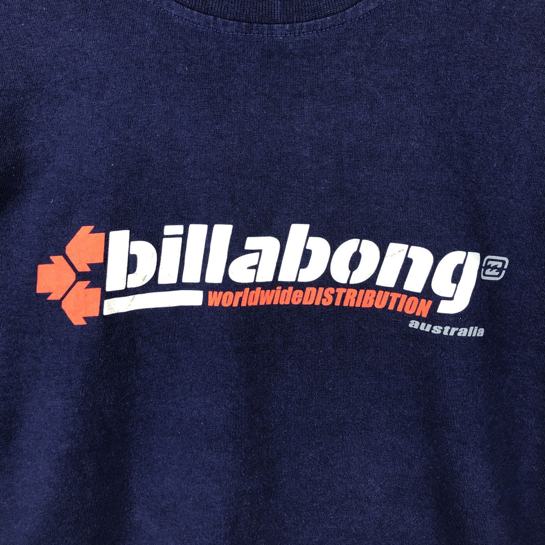 BILLABONG Surf Skate T-Shirt, Size XL (Men's XL equivalent) cotton navy blue type Vintage Second Hand
