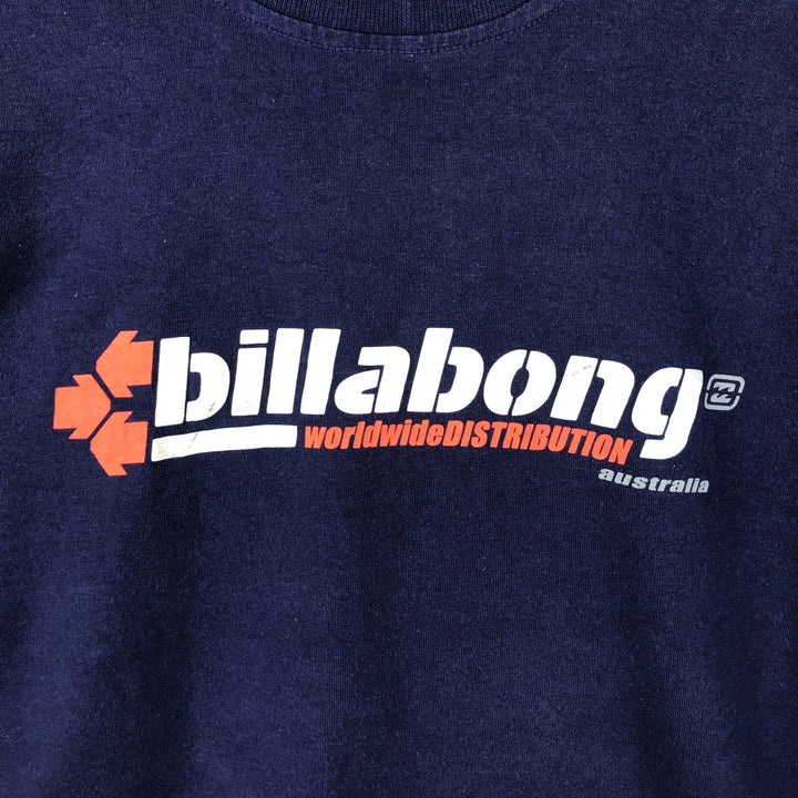 BILLABONG Surf Skate T-Shirt, Size XL (Men's XL equivalent) cotton navy blue type Vintage Second Hand