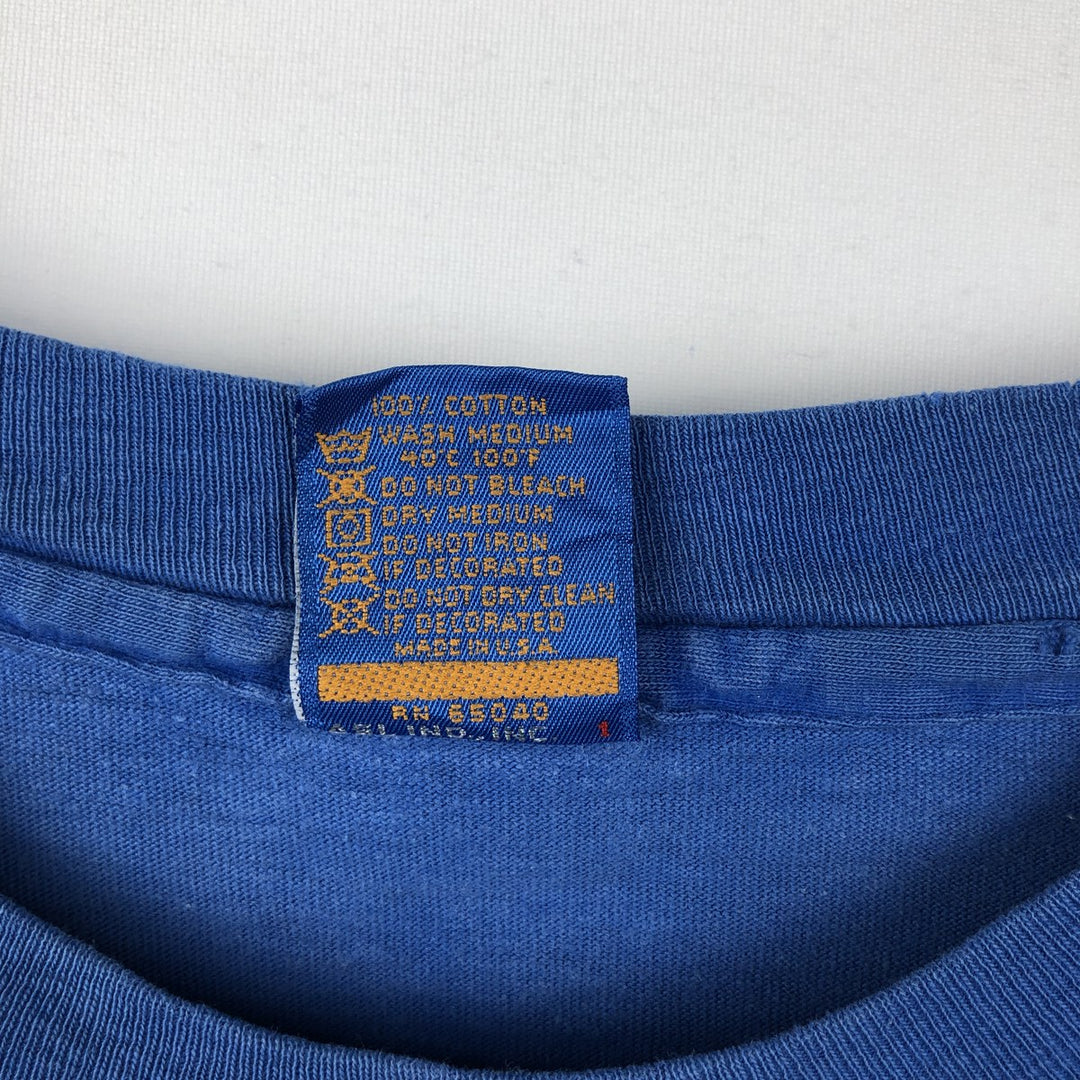 80'S Ocean Pacific surf/skate t-shirt, made in USA, men's size M (approx.) cotton Blue type light blue Vintage Second Hand