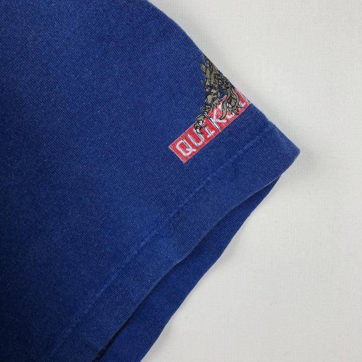 90'S Quiksilver Dragon Pattern Surf Skate T-Shirt, Men's XL (approx.), Vintage cotton blue type Vintage Second Hand