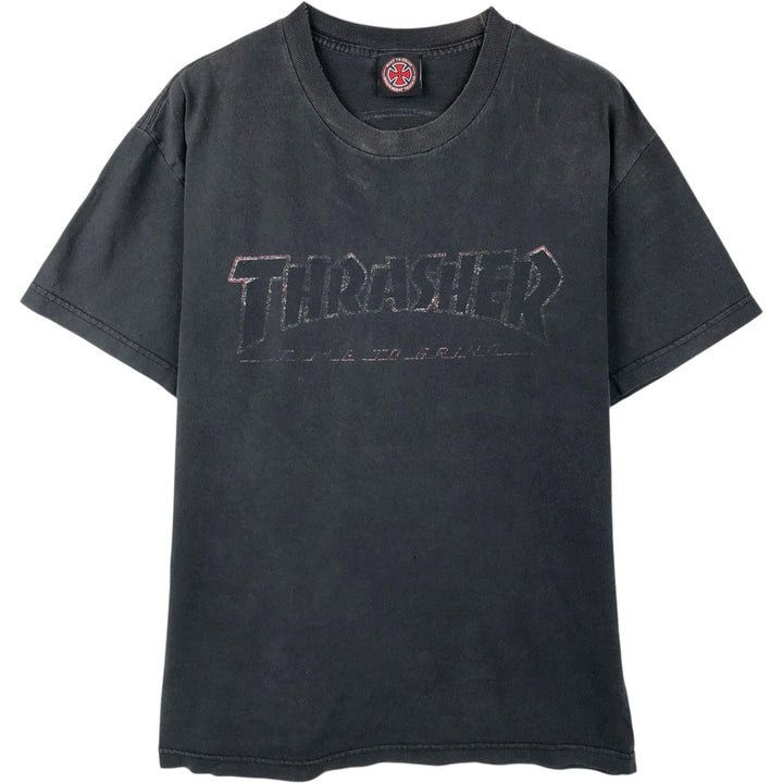 INDEPENDENT THRASHER Surf Skate T-Shirt, Men's Size M (approx.) unclear black type Vintage Second Hand