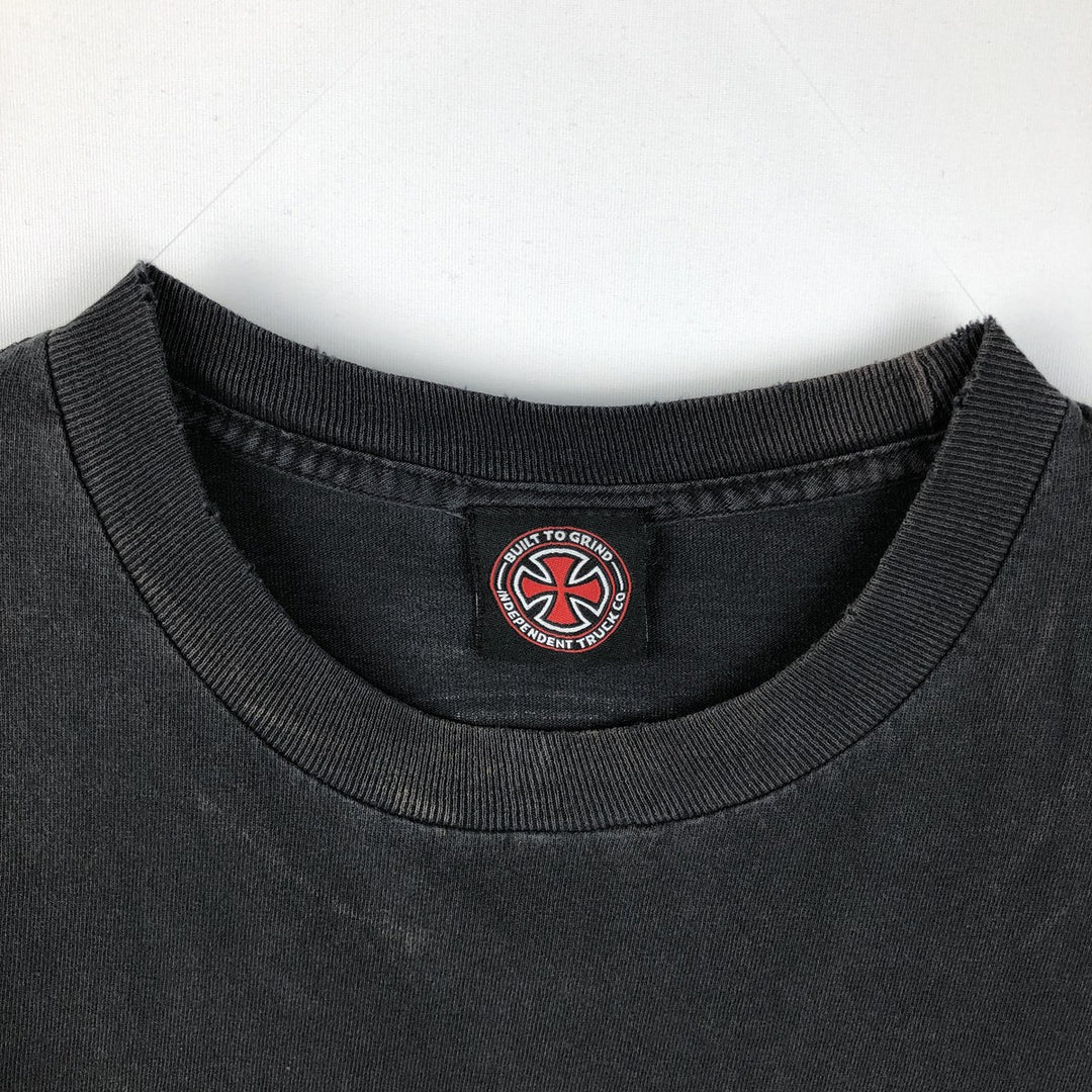 INDEPENDENT THRASHER Surf Skate T-Shirt, Men's Size M (approx.) unclear black type Vintage Second Hand