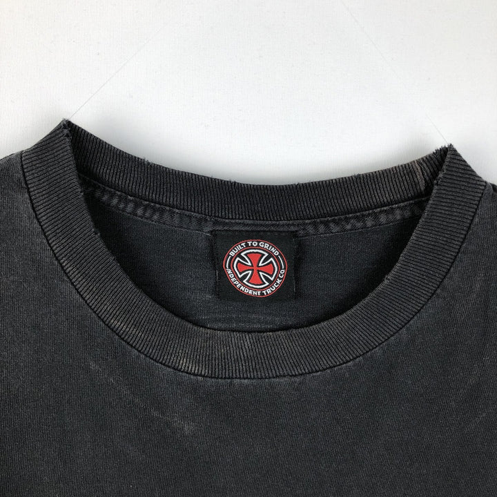 INDEPENDENT THRASHER Surf Skate T-Shirt, Men's Size M (approx.) unclear black type Vintage Second Hand