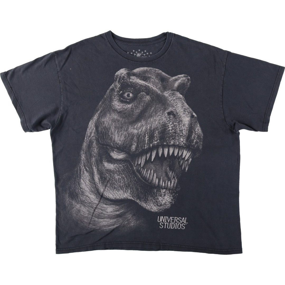 UNIVERSAL STUDIOS Advertising T-Shirt, Men's Size XL (approx.) unclear black type Vintage Second Hand