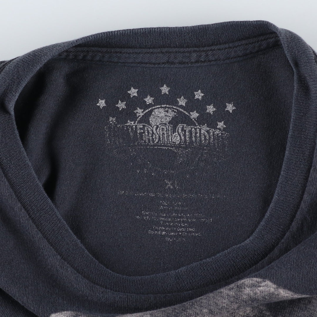 UNIVERSAL STUDIOS Advertising T-Shirt, Men's Size XL (approx.) unclear black type Vintage Second Hand