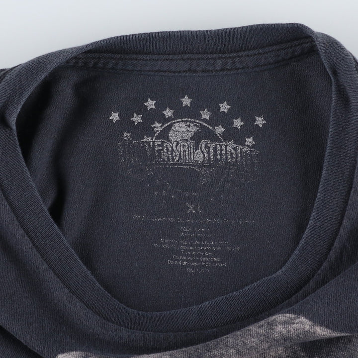UNIVERSAL STUDIOS Advertising T-Shirt, Men's Size XL (approx.) unclear black type Vintage Second Hand