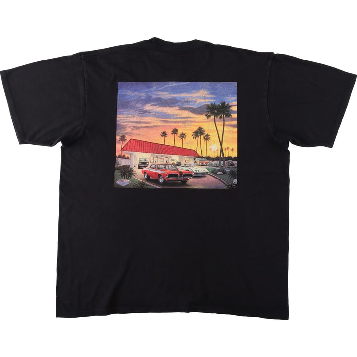 IN-N-OUT HAMBURGERS Advertising T-Shirt, Made in USA, Men's Size XL (approx.) cotton black type Vintage Second Hand